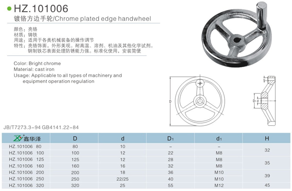 鍍鉻方邊手輪 鍍鉻方邊手輪